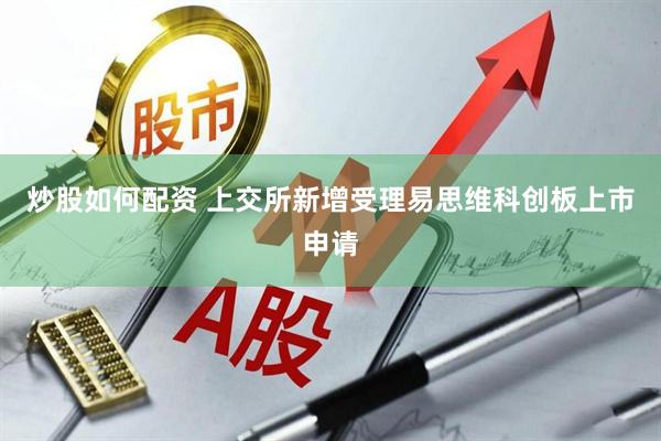 炒股如何配资 上交所新增受理易思维科创板上市申请